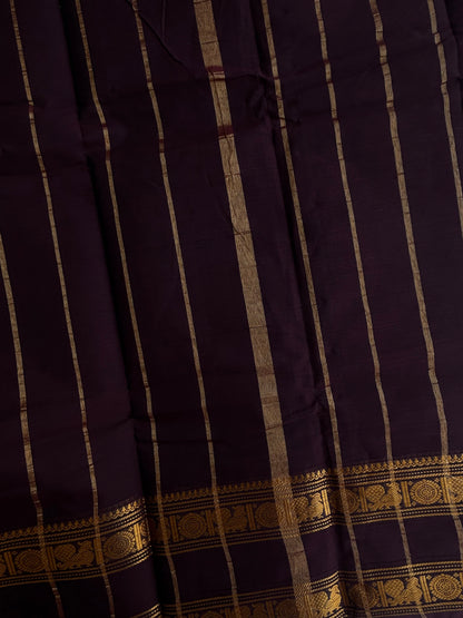 Kanchi cotton saree brown