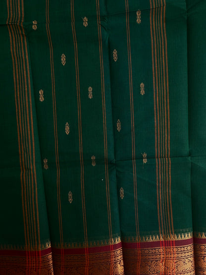 Kanchi cotton saree with butta weaves