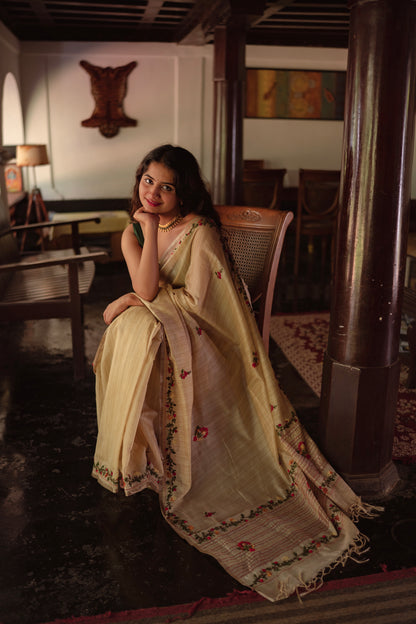 Embroidered French Knot saree