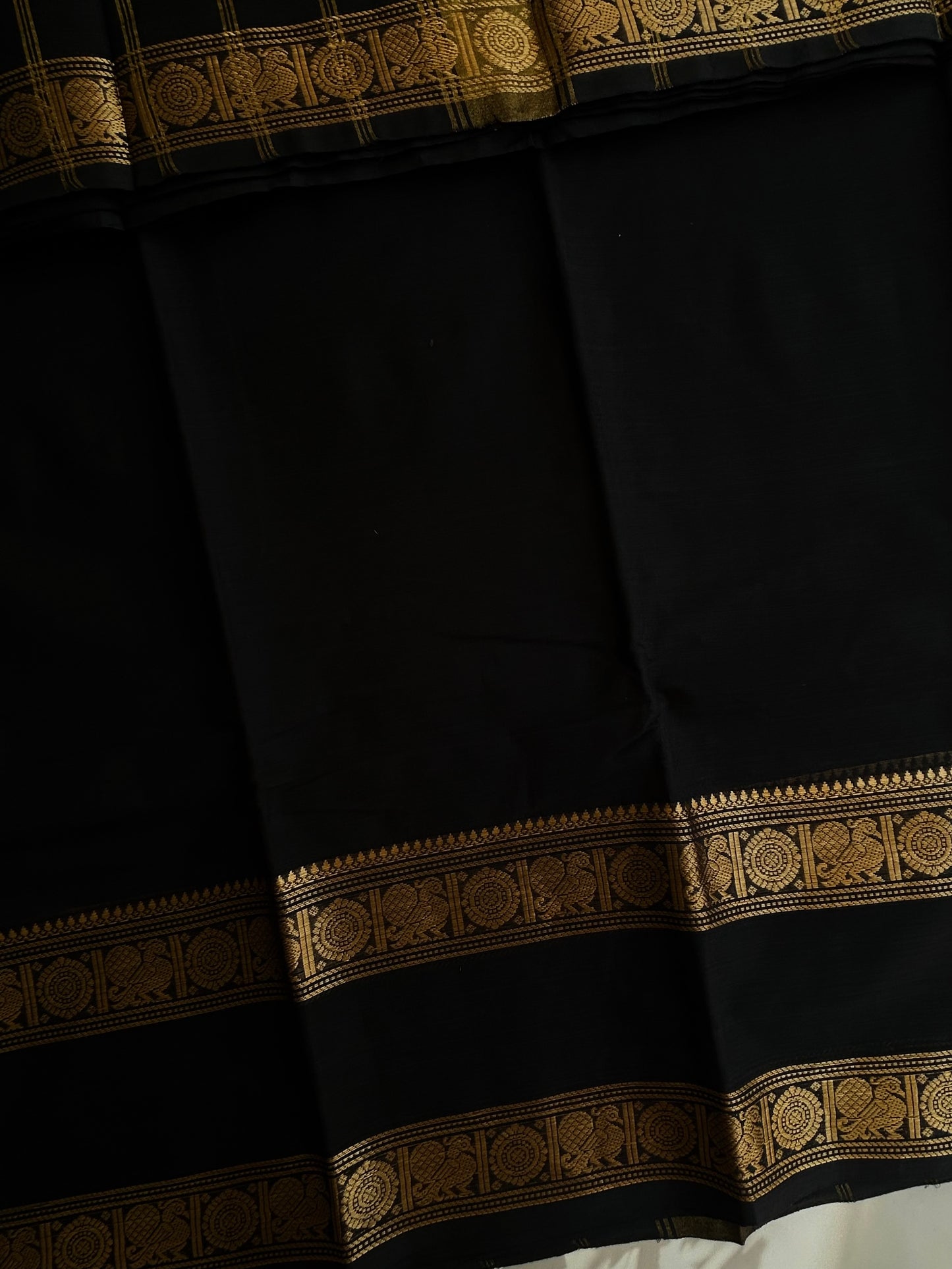 Kanchi cotton saree Black