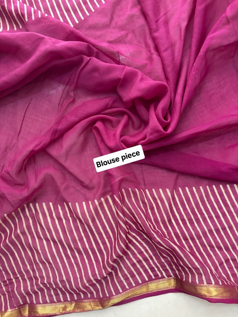 Mul mul cotton saree with Zari border