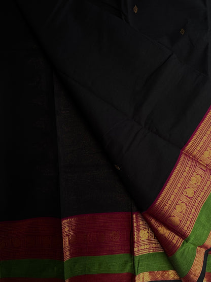 Kanchi cotton butta weaves & grand pallu
