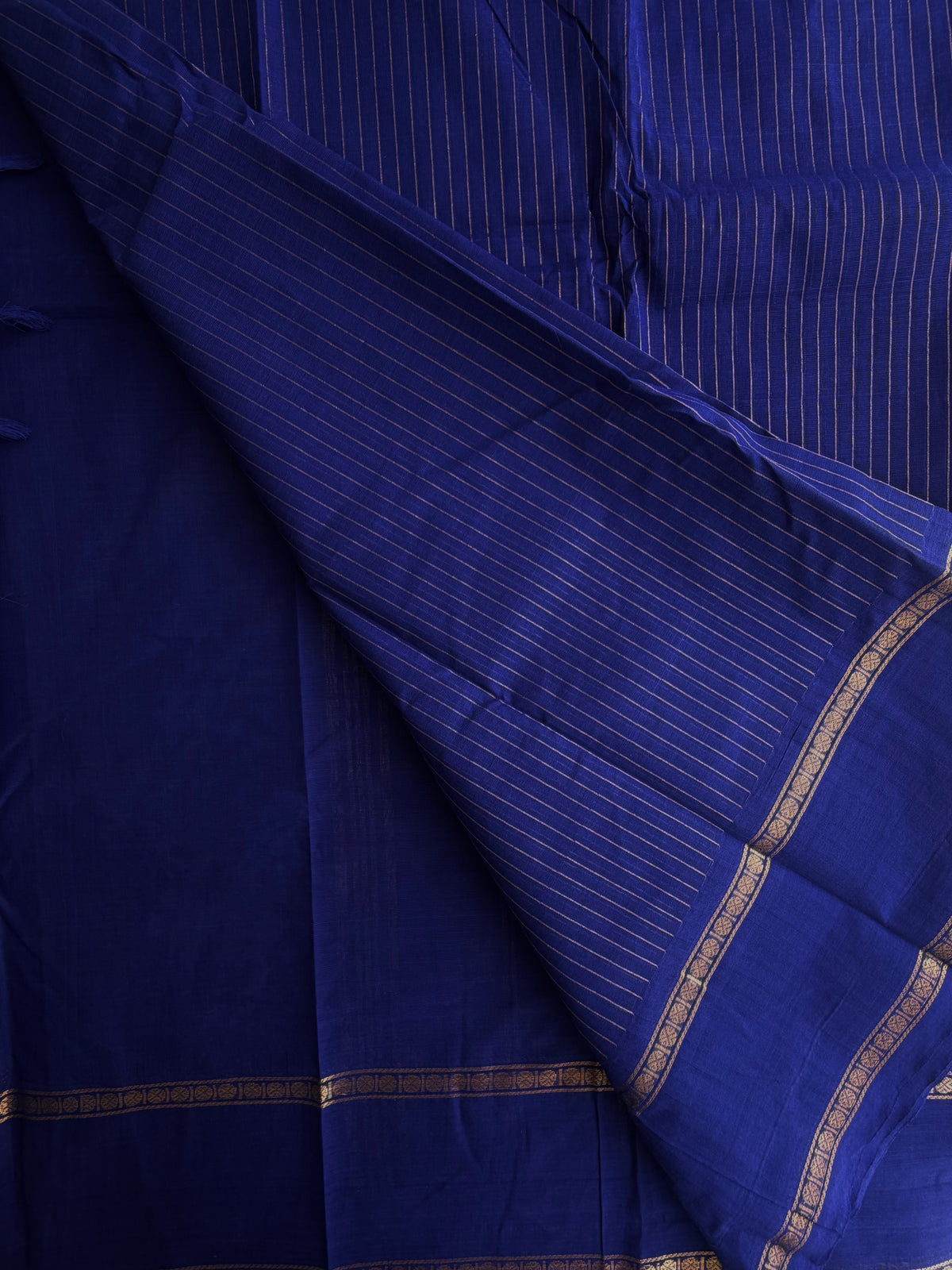 Kanchi cotton saree with Vairaoosi weaves blue