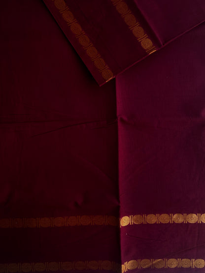 Sungudi Cotton saree with rudraksham border