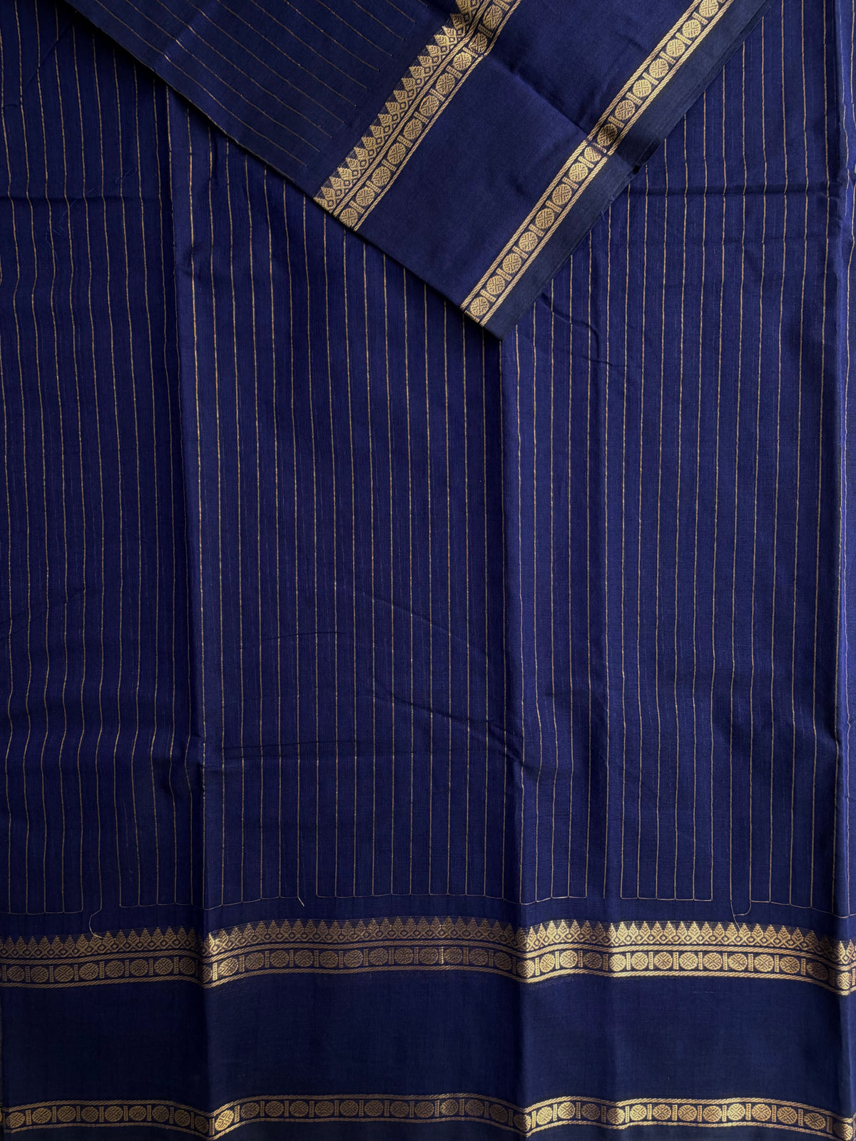 Kanchi cotton saree with Vairaoosi weaves blue