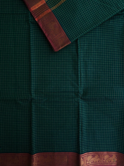 Chettinad cotton saree with kattam checks