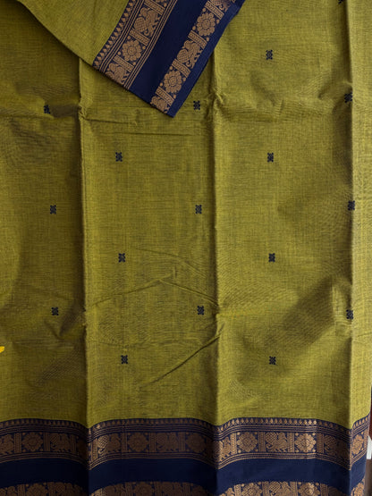 Kanchi cotton saree with butta weaves