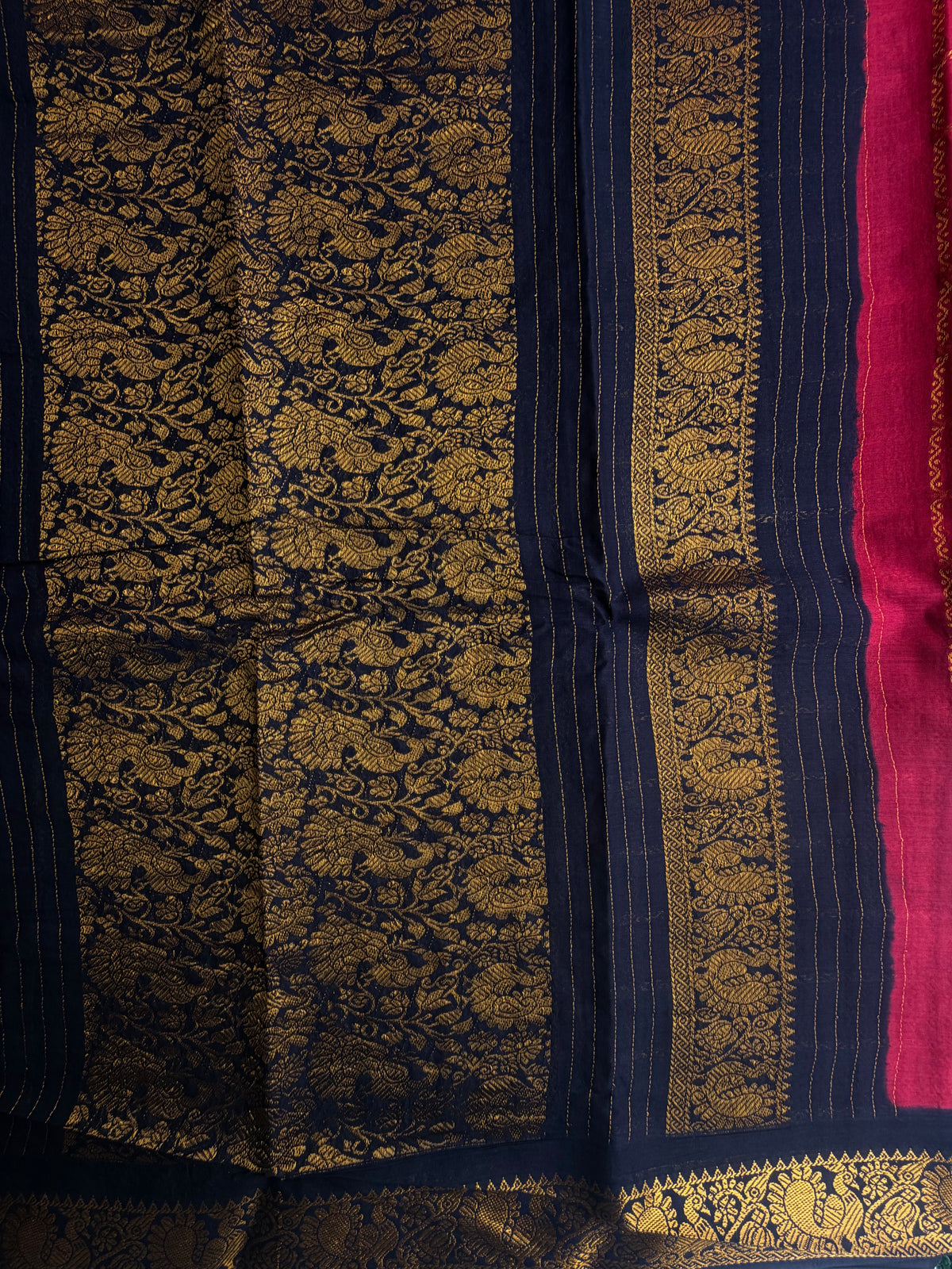 Velthari kattam Sungudi Cotton saree with grand pallu