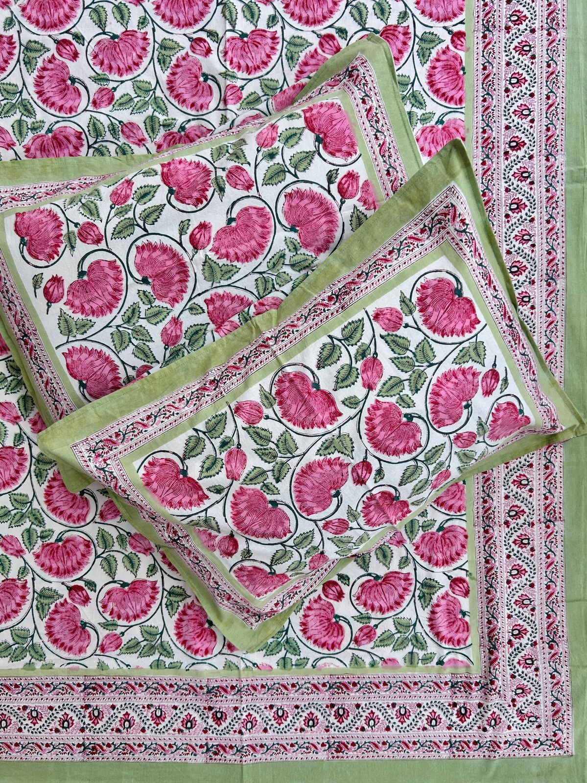 Hand block Cotton bedsheet