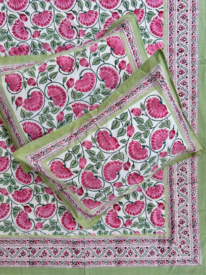 Hand block Cotton bedsheet