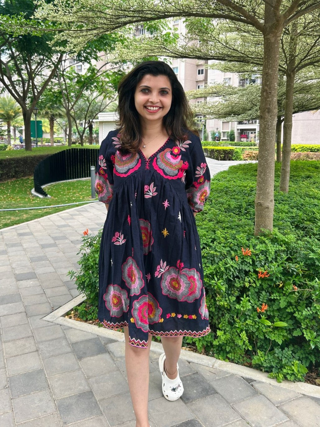 Embroidered Cotton dress