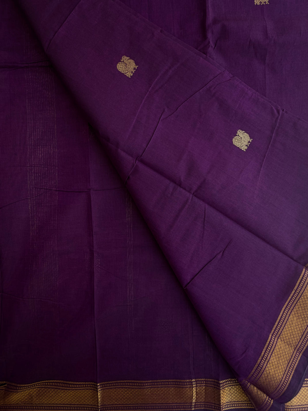 Kanchi cotton saree with annam zari weaves & zari pallu