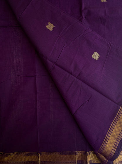 Kanchi cotton saree with annam zari weaves & zari pallu