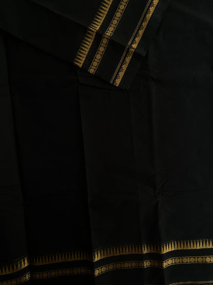 Kanchi cotton saree black
