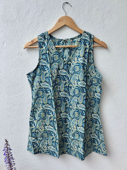 Cotton Sleeveless Short Kurti