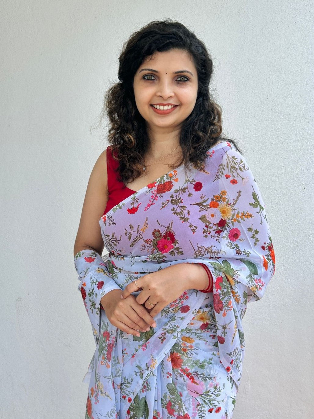 Georgette floral sarees