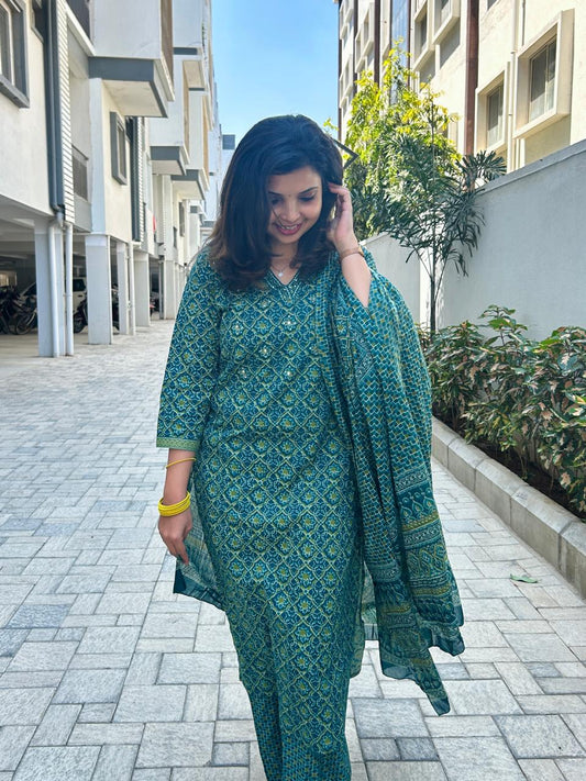 Jaipuri Cotton kurta set