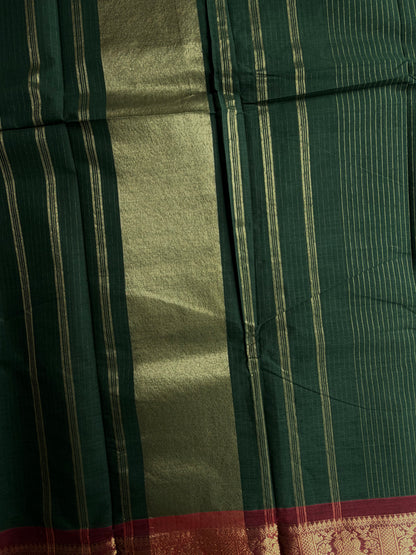 Kanchi cotton saree with Vairaoosi weaves