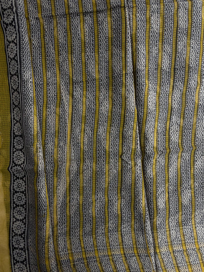 Kota doria saree in block prints