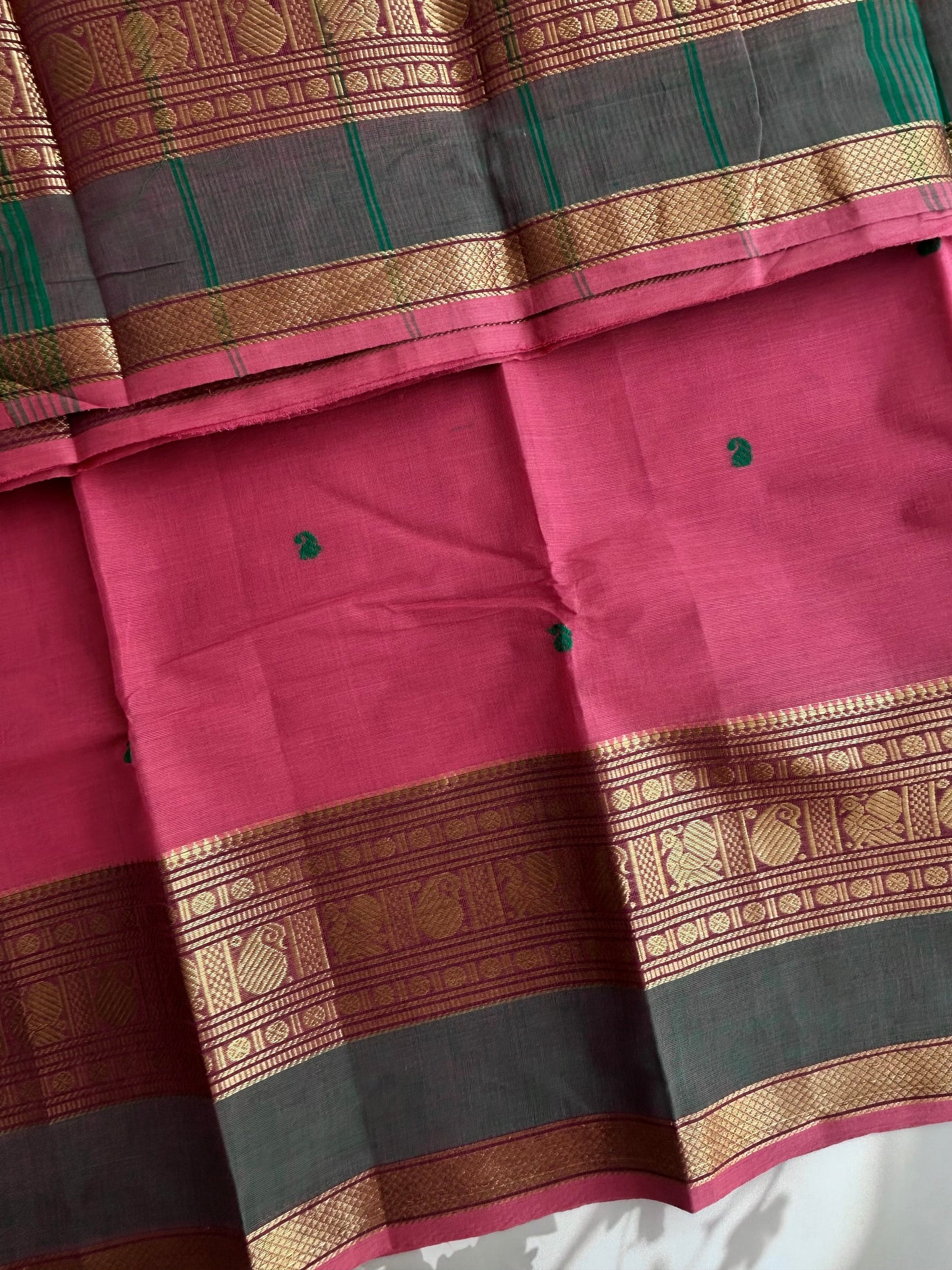 Kanchi cotton saree - pink