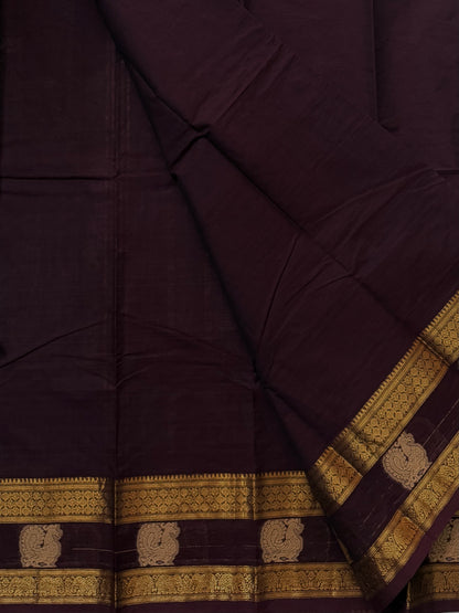 Kanchi cotton saree with rettapett border