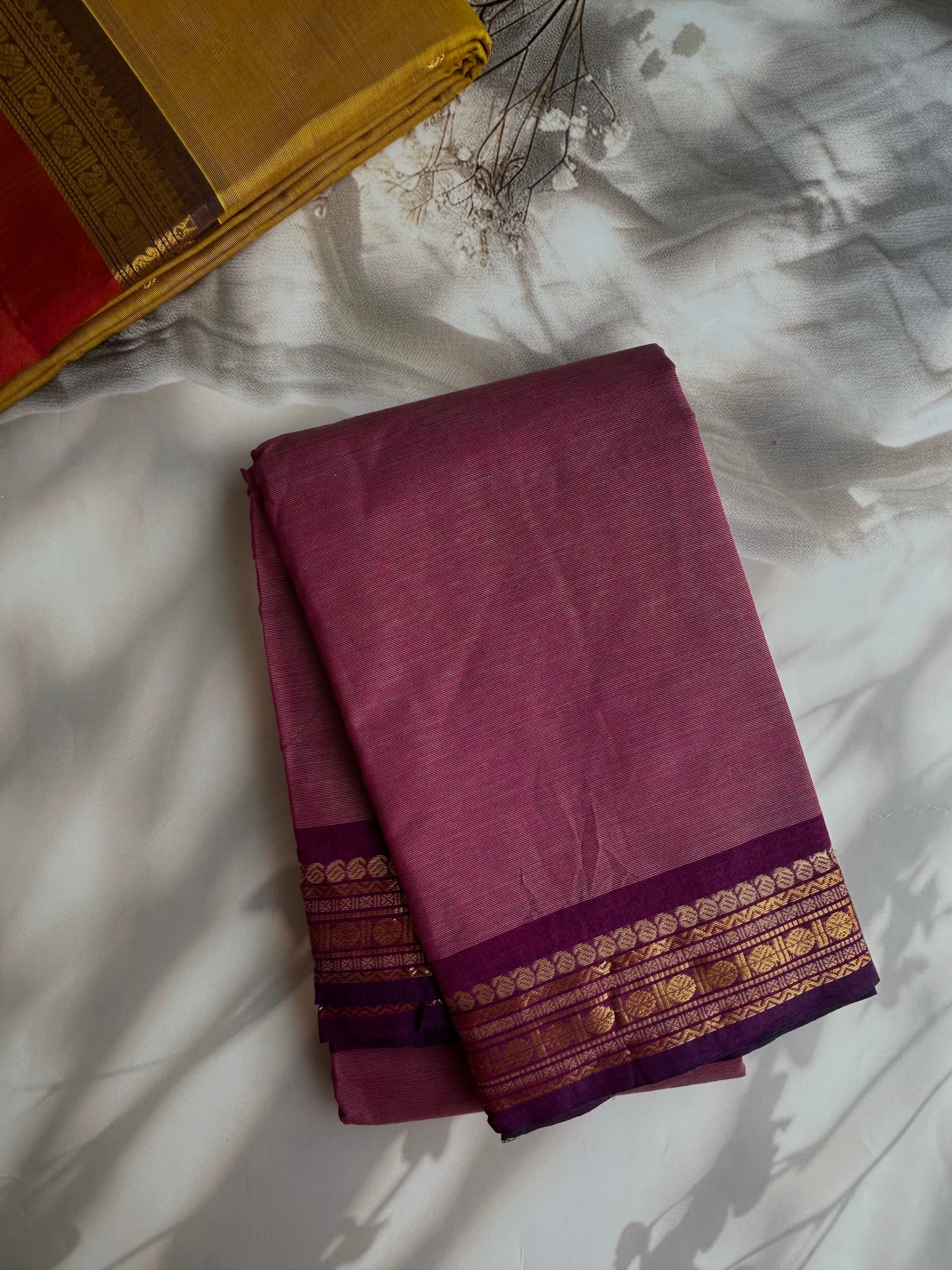 Kanchi cotton saree with zari weaves