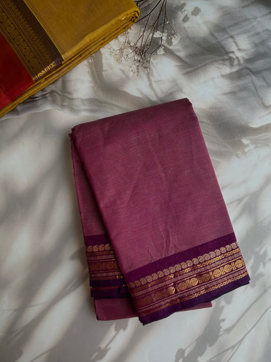 Kanchi cotton saree with zari weaves