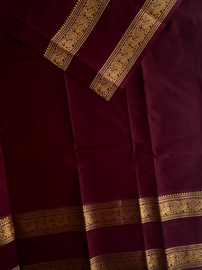 Kanchi cotton saree - Maroon
