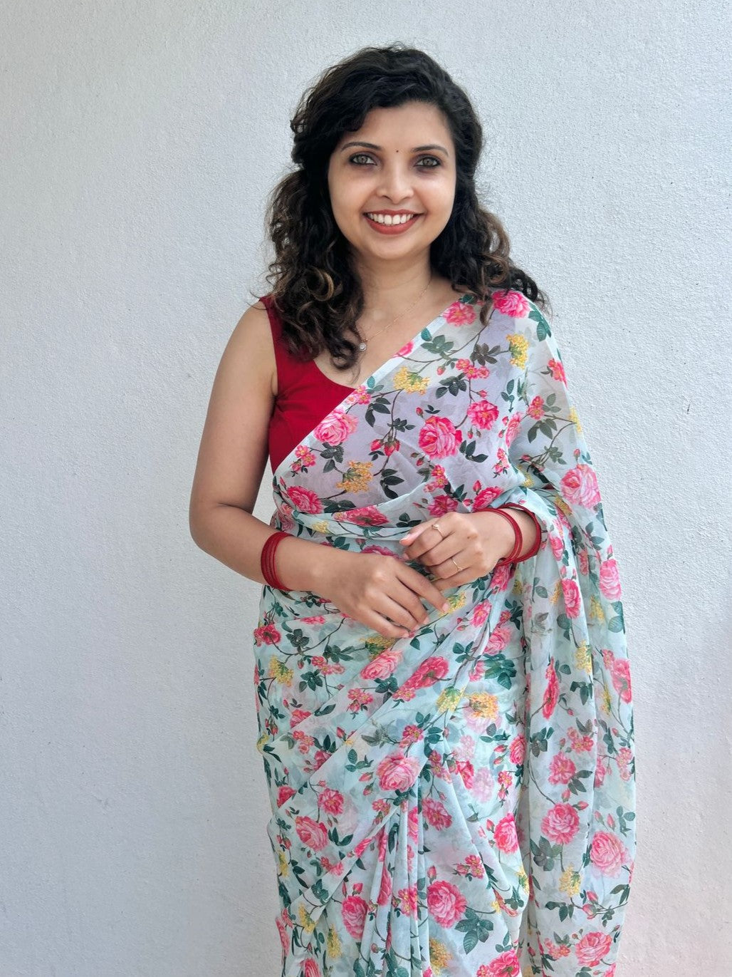 Georgette floral sarees
