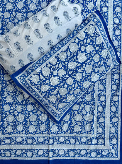 Hand block Cotton bedsheet