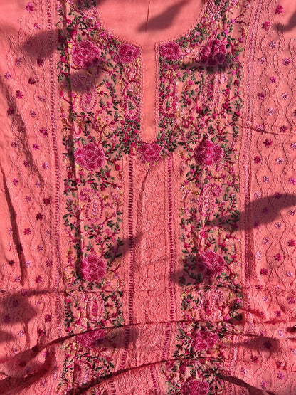 Georgette kantha embroidered set