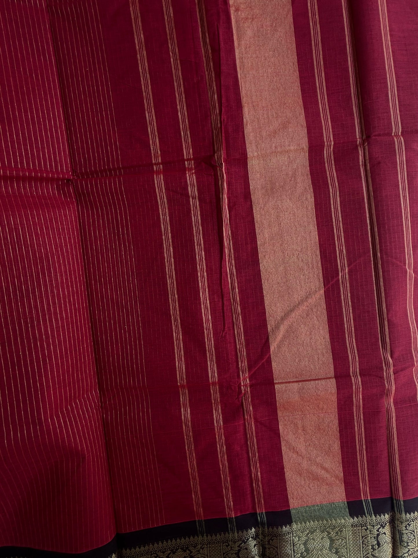 Kanchi cotton with stripe weaves