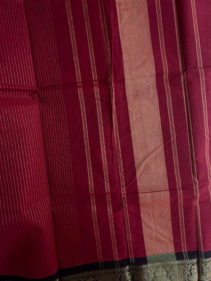 Kanchi cotton with stripe weaves