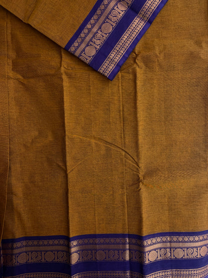 Kanchi cotton saree with zari weaves