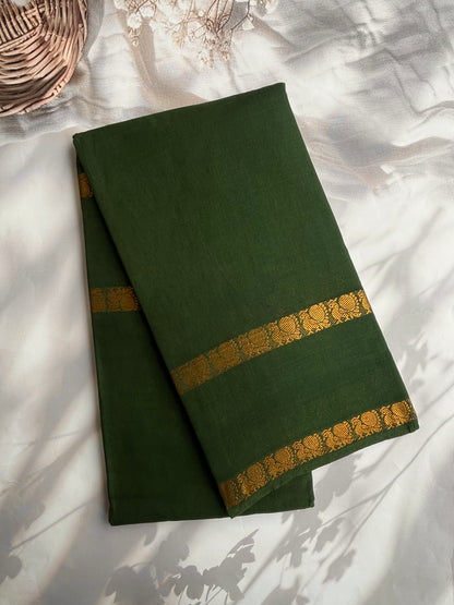 Sungudi pecock saree Green