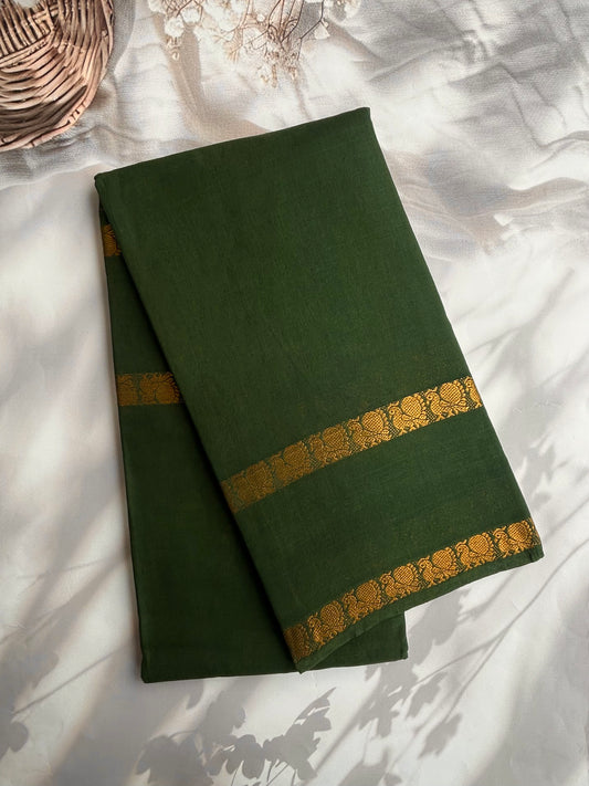 Sungudi pecock saree Green