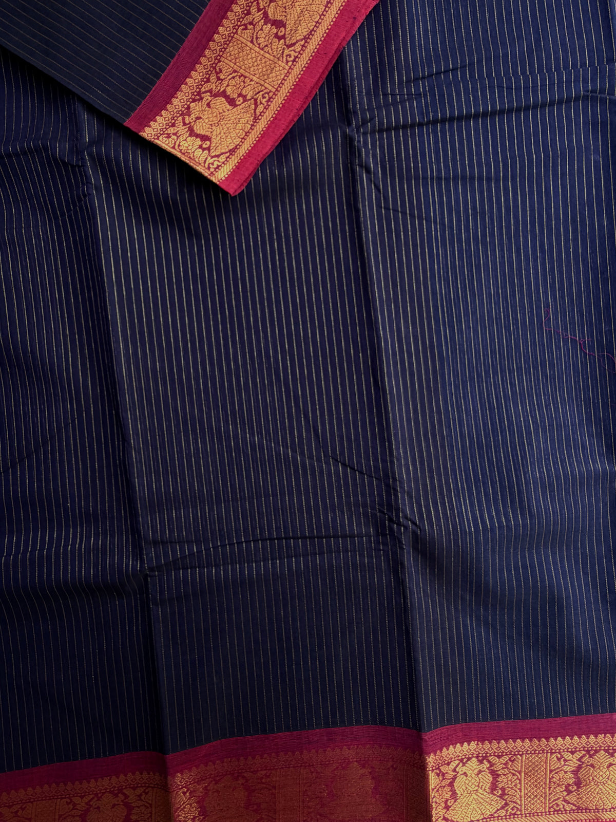 Kanchi cotton saree with Vairaoosi weaves