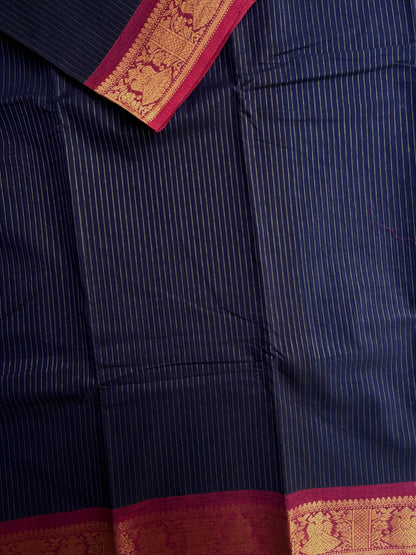 Kanchi cotton saree with Vairaoosi weaves