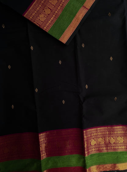 Kanchi cotton butta weaves & grand pallu