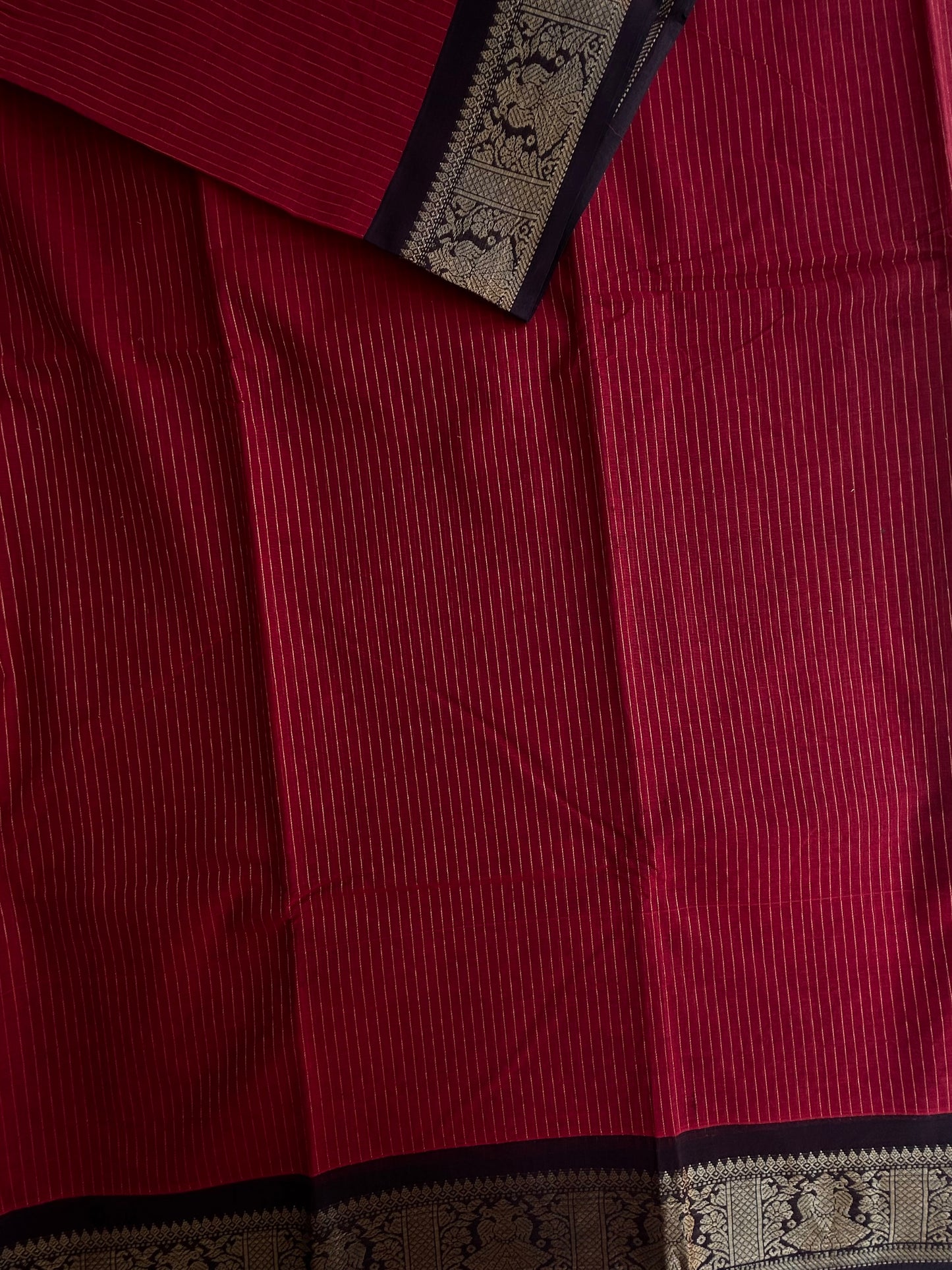 Kanchi cotton with stripe weaves