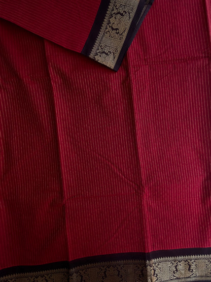 Kanchi cotton with stripe weaves