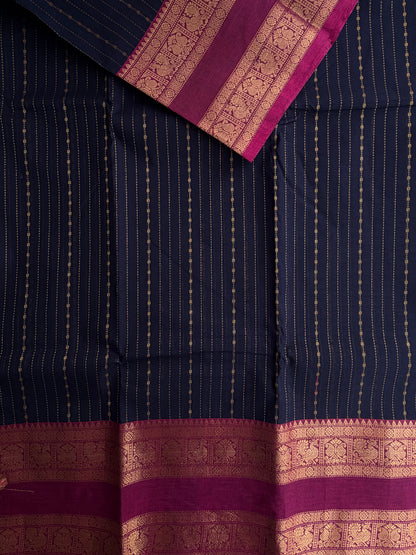 Kanchi cotton saree in Vairaoosi weaves & grand pallu