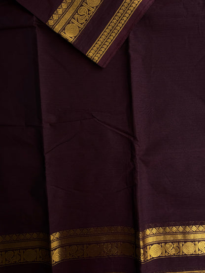 Kanchi cotton saree - brown