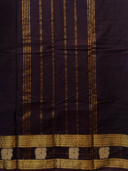 Kanchi cotton saree with rettapett border