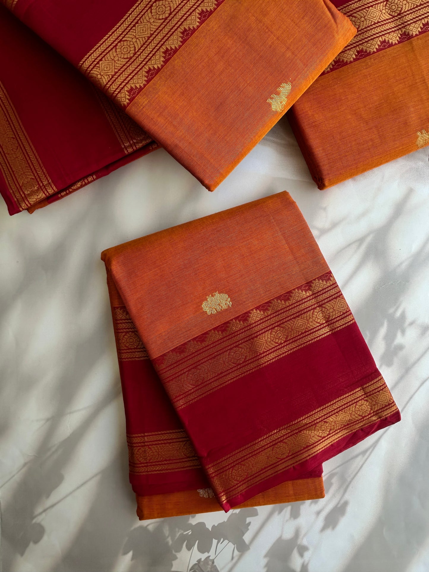 Premium Kanchi cotton with zari weaves and grand pallu