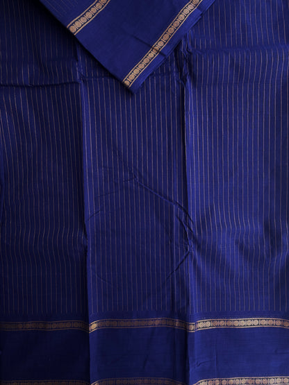 Kanchi cotton saree with Vairaoosi weaves blue