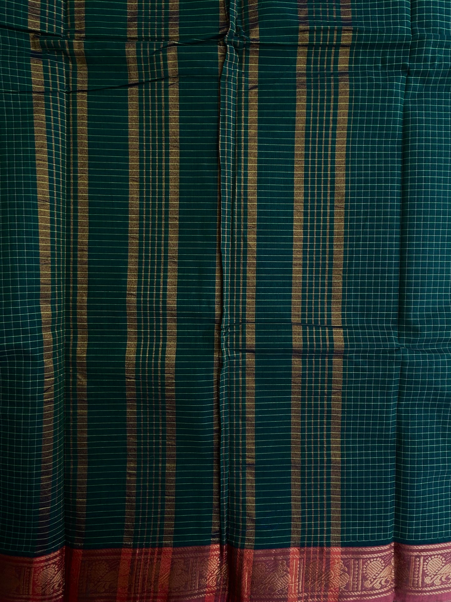 Chettinad cotton saree with kattam checks
