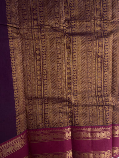 Kanchi cotton saree with butta weaves & grand pallu
