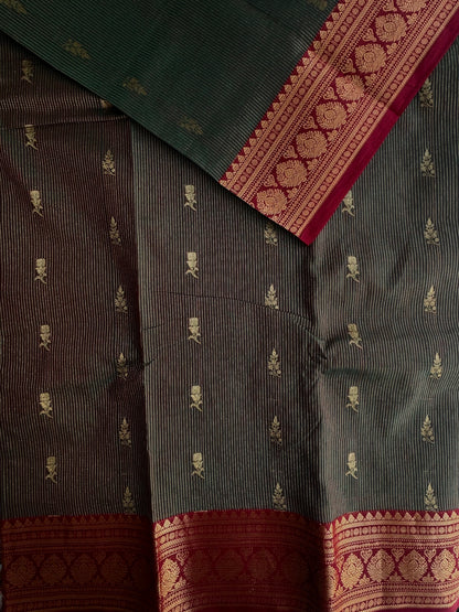 Kanchi cotton saree in Vairaoosi weaves & grand pallu