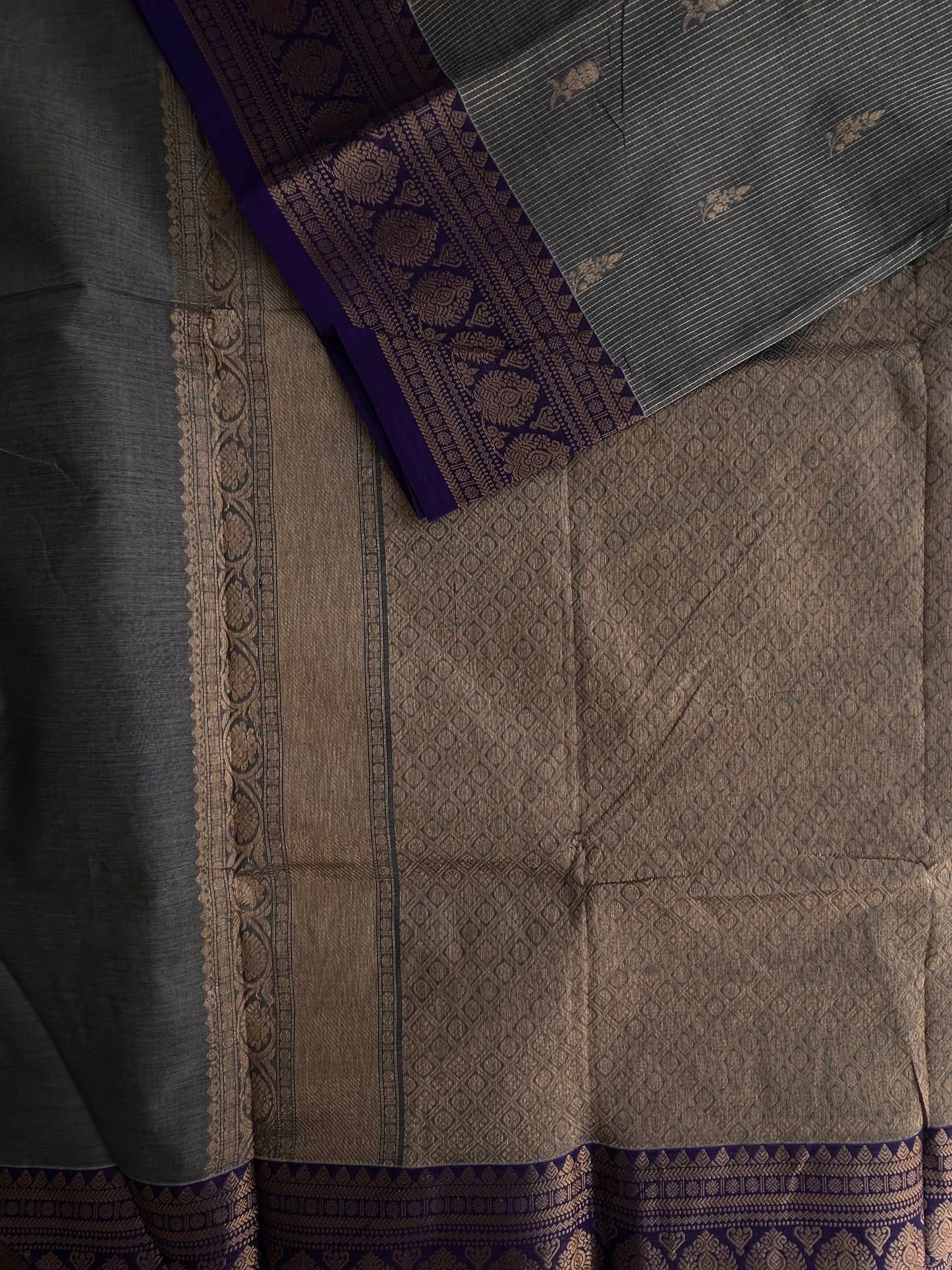 Kanchi cotton saree in Vairaoosi weaves